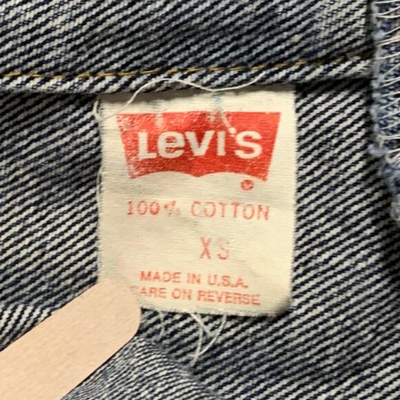 Vintage 80s Levis Acid Wash Denim Trucker Jean Jacket USA 4 Pocket XS Unisex - Picture 4 of 10